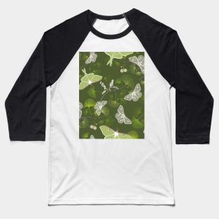 Butterflies Luna Moth Green Baseball T-Shirt